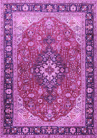 Medallion Purple Traditional Rug, tr1170pur