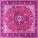 Square Medallion Pink Traditional Rug, tr1170pnk