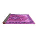 Sideview of Medallion Purple Traditional Rug, tr1170pur