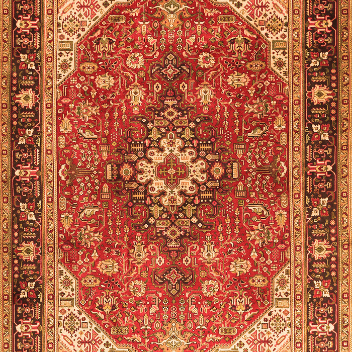 Medallion Orange Traditional Rug, tr1170org