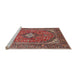 Sideview of Machine Washable Traditional Camel Brown Rug, wshtr1171