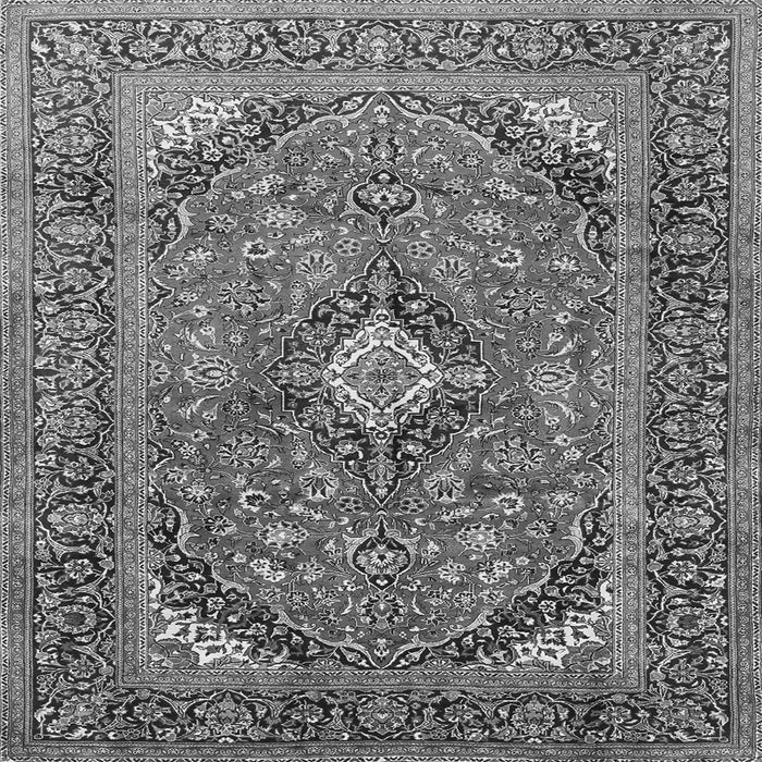 Serging Thickness of Medallion Gray Traditional Rug, tr1171gry