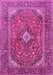 Medallion Pink Traditional Rug, tr1171pnk