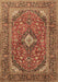 Medallion Brown Traditional Rug, tr1171brn