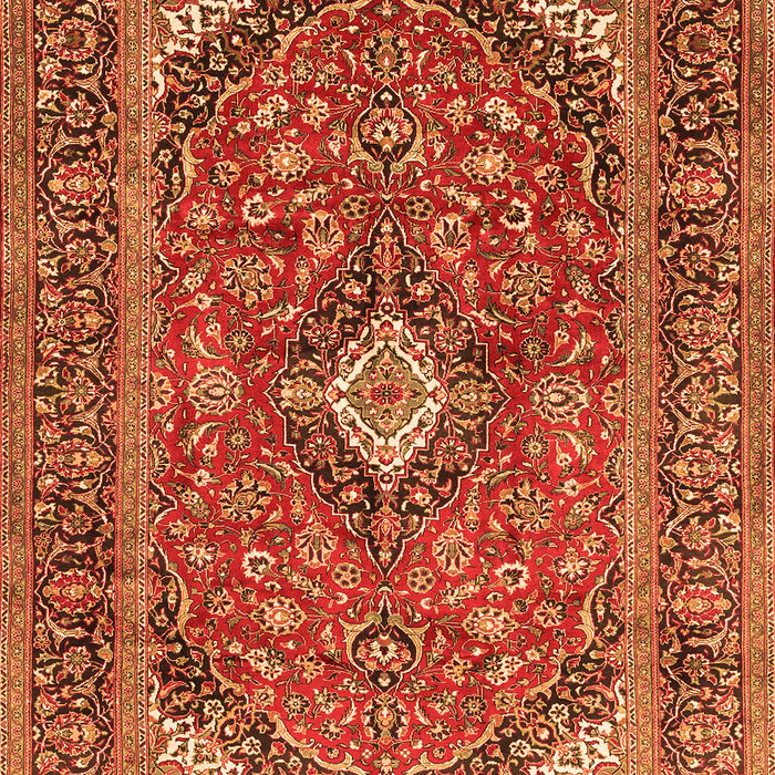 Medallion Orange Traditional Rug, tr1171org