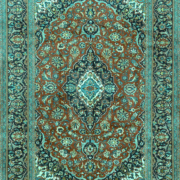 Medallion Turquoise Traditional Rug, tr1171turq
