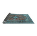 Sideview of Medallion Light Blue Traditional Rug, tr1171lblu