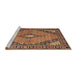 Sideview of Machine Washable Traditional Peru Brown Rug, wshtr1172