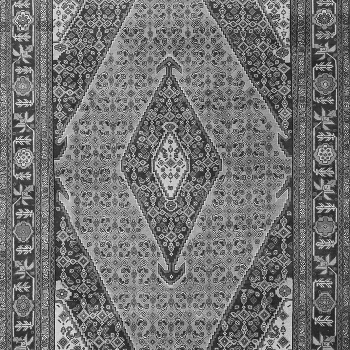 Serging Thickness of Machine Washable Medallion Gray Traditional Rug, wshtr1172gry
