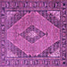 Square Medallion Purple Traditional Rug, tr1172pur