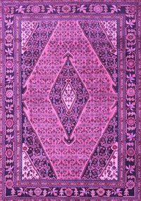 Medallion Purple Traditional Rug, tr1172pur