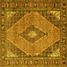 Square Medallion Yellow Traditional Rug, tr1172yw