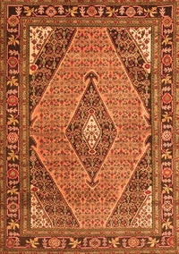 Medallion Orange Traditional Rug, tr1172org