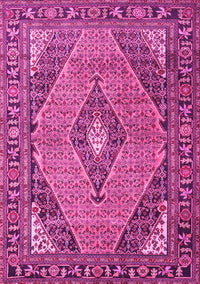 Medallion Pink Traditional Rug, tr1172pnk