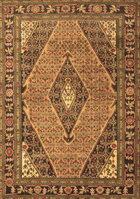 Medallion Brown Traditional Rug, tr1172brn