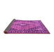 Sideview of Medallion Purple Traditional Rug, tr1172pur