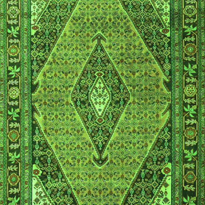 Medallion Green Traditional Rug, tr1172grn