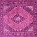 Square Medallion Pink Traditional Rug, tr1172pnk