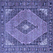 Square Medallion Blue Traditional Rug, tr1172blu