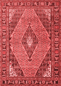 Medallion Red Traditional Rug, tr1172red