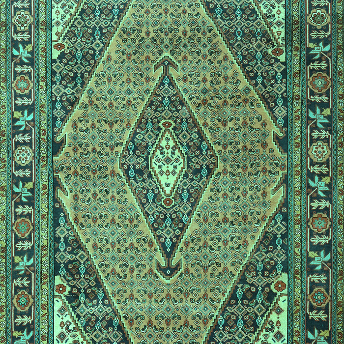 Medallion Turquoise Traditional Rug, tr1172turq