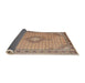 Sideview of Traditional Sienna Brown Medallion Rug, tr1173