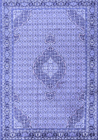 Medallion Blue Traditional Rug, tr1173blu