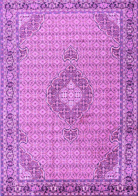 Medallion Purple Traditional Rug, tr1173pur