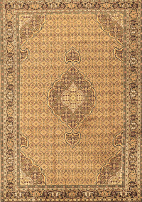 Medallion Brown Traditional Rug, tr1173brn