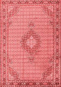 Medallion Red Traditional Rug, tr1173red