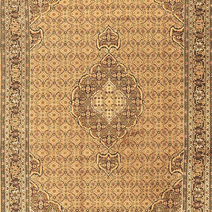 Machine Washable Medallion Brown Traditional Rug, wshtr1173brn