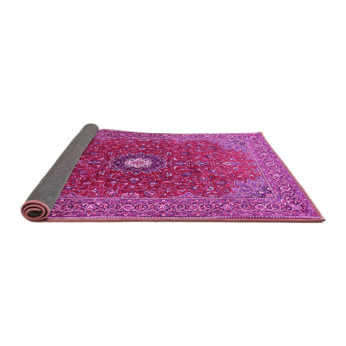 Sideview of Medallion Pink Traditional Rug, tr1174pnk