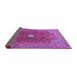 Sideview of Medallion Purple Traditional Rug, tr1174pur