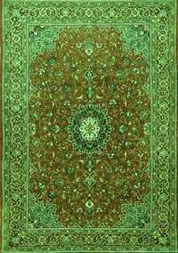 Medallion Green Traditional Rug, tr1174grn