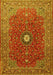 Medallion Yellow Traditional Rug, tr1174yw