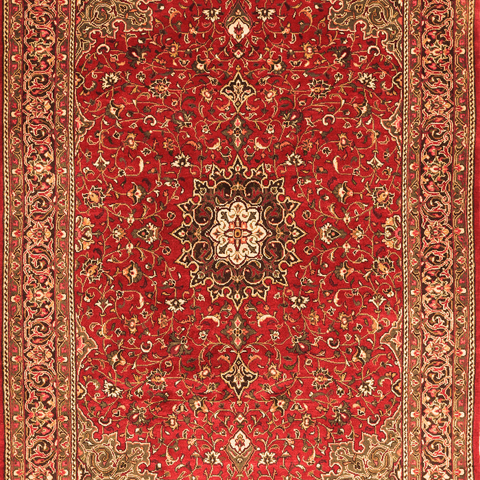 Medallion Orange Traditional Rug, tr1174org