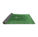 Sideview of Medallion Emerald Green Traditional Rug, tr1174emgrn