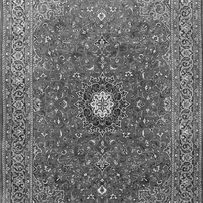 Serging Thickness of Machine Washable Medallion Gray Traditional Rug, wshtr1174gry