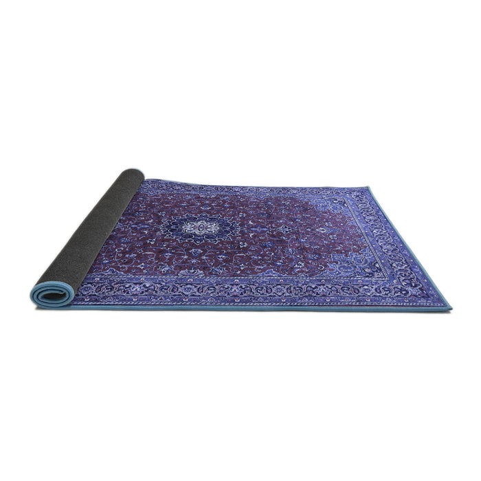 Sideview of Medallion Blue Traditional Rug, tr1174blu
