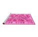 Sideview of Machine Washable Southwestern Pink Country Rug, wshtr1175pnk