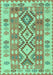 Machine Washable Southwestern Turquoise Country Area Rugs, wshtr1175turq