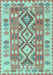 Southwestern Light Blue Country Rug, tr1175lblu