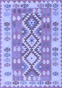 Southwestern Blue Country Rug, tr1175blu