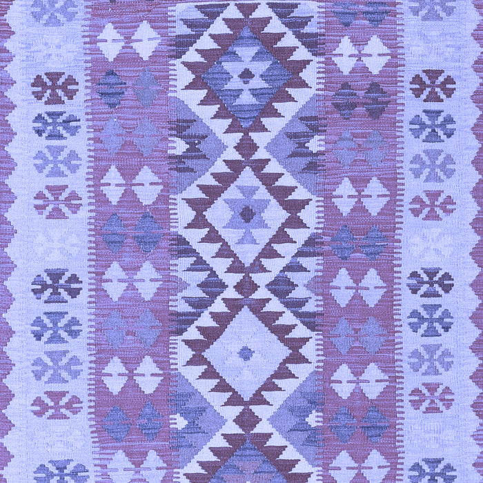Machine Washable Southwestern Blue Country Rug, wshtr1175blu
