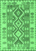 Southwestern Emerald Green Country Rug, tr1175emgrn