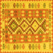 Square Southwestern Yellow Country Rug, tr1175yw