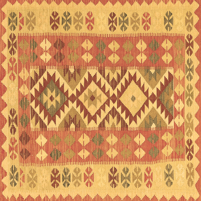 Square Southwestern Brown Country Rug, tr1175brn