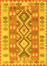 Southwestern Yellow Country Rug, tr1175yw