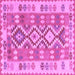 Square Southwestern Purple Country Rug, tr1175pur