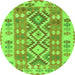 Square Southwestern Green Country Rug, tr1175grn